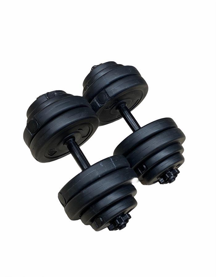Contes Set Coppia Manubri da 30Kg cemento rivestito in plastica (2x15kg) OW1304 nero