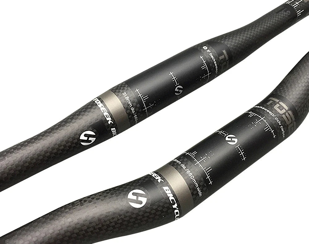 Manubrio Toseek T800 in Fibra di Carbonio | Ultraleggero MTB/Strada