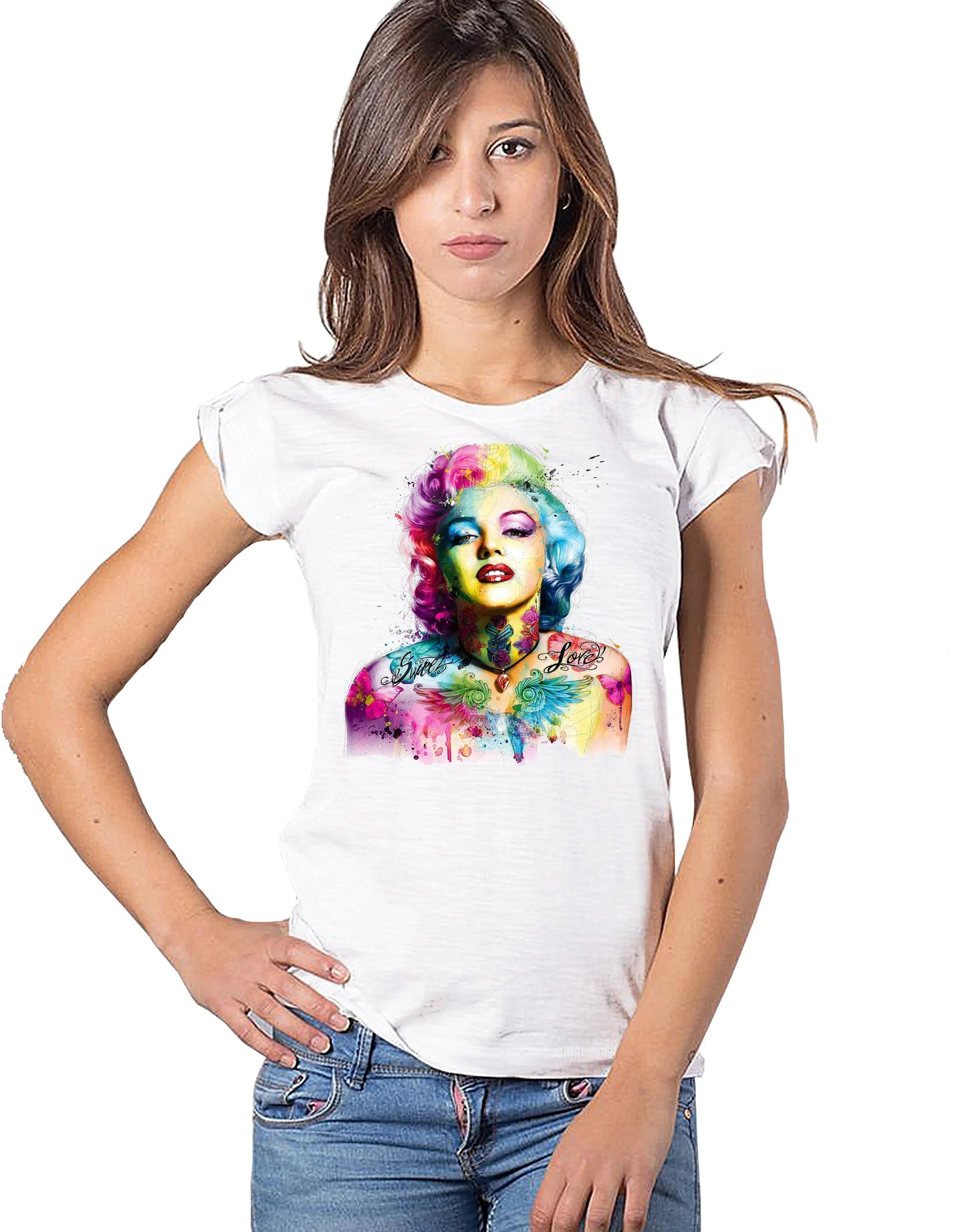 T-shirt Marylin Monroe Stilizzata | Cotone Biologico