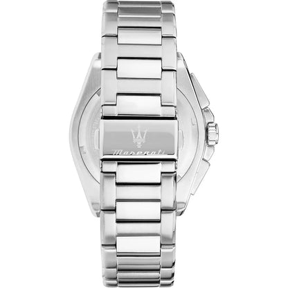 Maserati Velocità Chrono R8873652005 – Quarzuhr mit Chronograph, Silber und Blau, 43mm