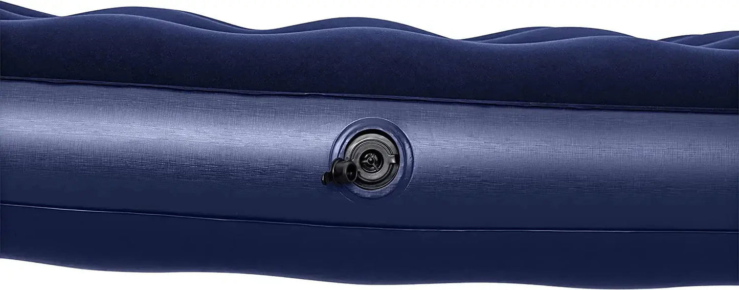 Materasso gonfiabile floccato airbed blu 203x152x22