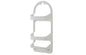 3-tier white plastic shelf