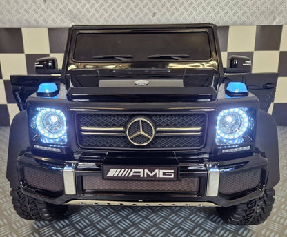 Kinder-Elektroauto Mercedes G63 AMG 6×6 12 V – Schwarz Metallic