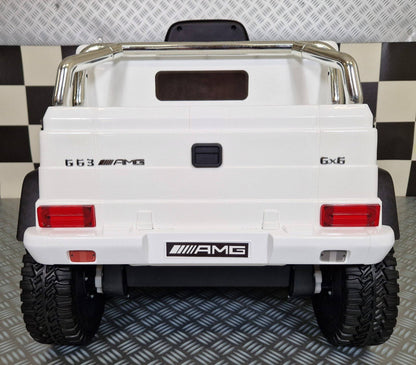 Kinder-Elektroauto Mercedes G63 AMG 6×6 12 V – Weiß