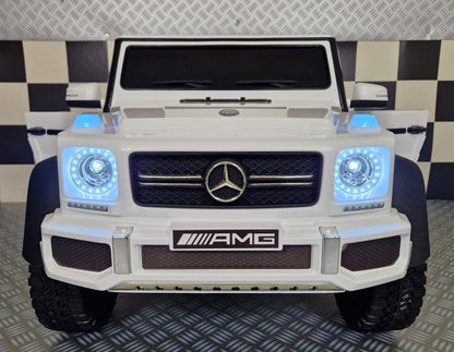 Kinder-Elektroauto Mercedes G63 AMG 6×6 12 V – Weiß
