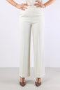 Relish Women's High-Waisted Ivory Palazzo Trousers - LALIM RDP2607006025