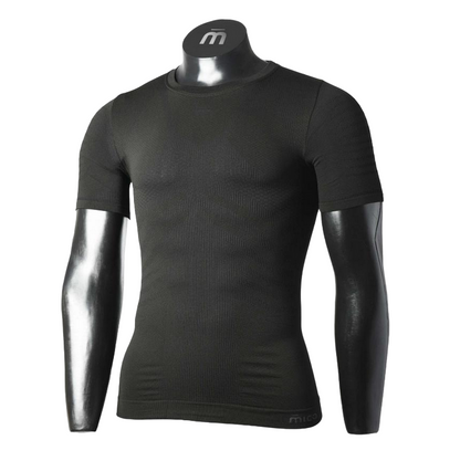 Mico maglia termica manica corta da uomo elasticizzata massima traspirazione IN01430-007 nero
