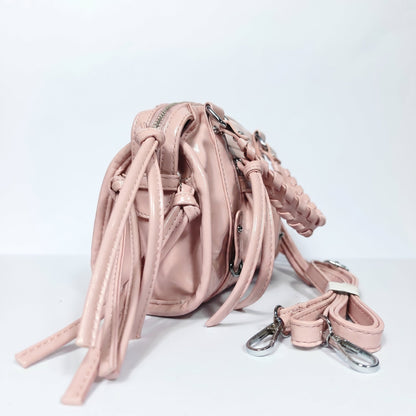 Coconuda Mini Bauletto con Manici Intrecciati e Frange