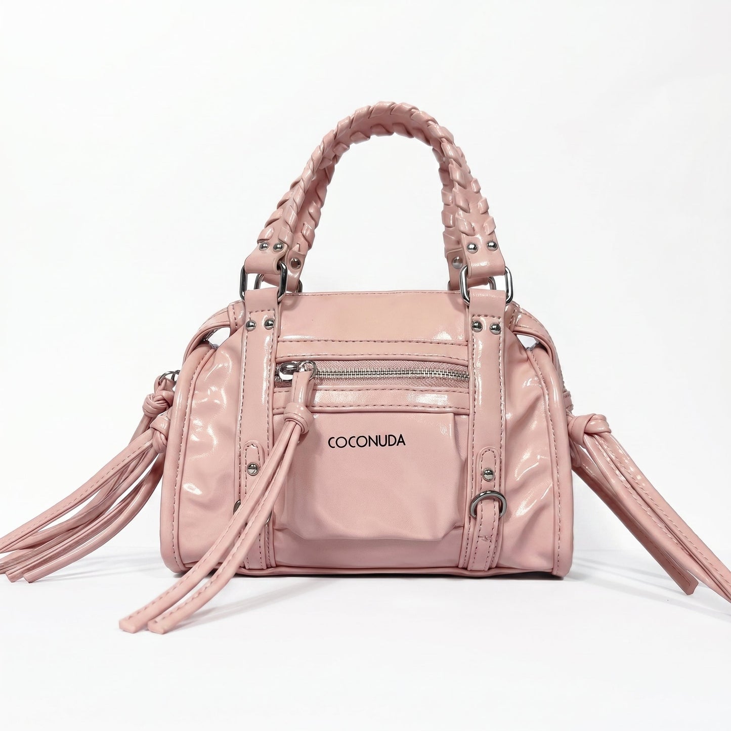 Coconuda Mini Bauletto con Manici Intrecciati e Frange