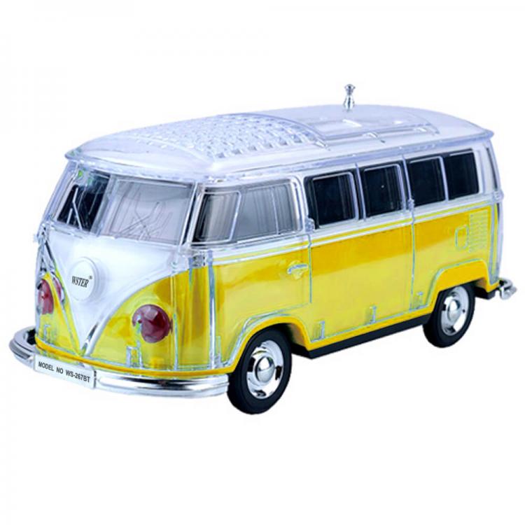 TRAGBARE SD USB BLUETOOTH MP3 LAUTSPRECHER BOX IM BUS-DESIGN - LED