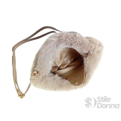 Stile Donna Bags - Mini Hobo in Pelliccia Sintetica