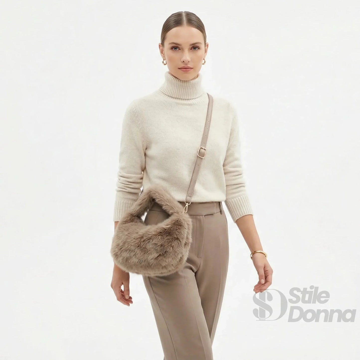 Stile Donna Bags - Mini Hobo in Pelliccia Sintetica