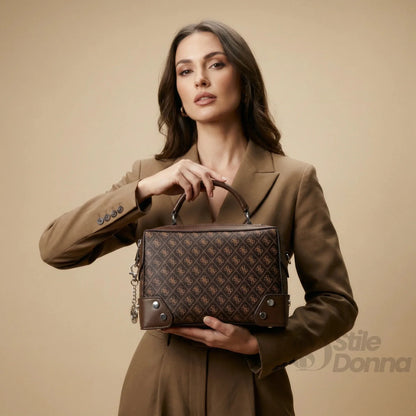 Stile Donna Bags - Mini Borsa da Medico con Monogramma