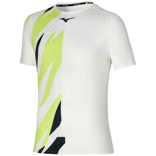 Mizuno maglietta manica corta da uomo in tessuto tecnico Shadow Graphic 62GA2002 01 bianco