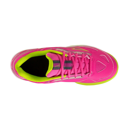 Mizuno Scarpe Padel Donna Fucsia Giallo Bianco Break Shot 4 - 61GB233666