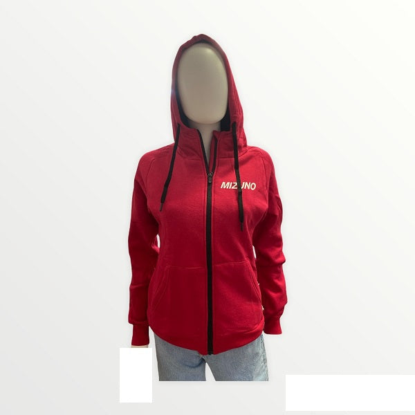 Mizuno Felpa Donna Cappuccio Rosso Persiano - K2GC1803 Athletic