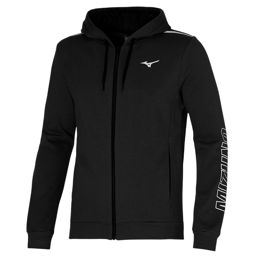 Mizuno Felpa Uomo Cappuccio Cerniera Nera - K2GC250109 Swat Jacket