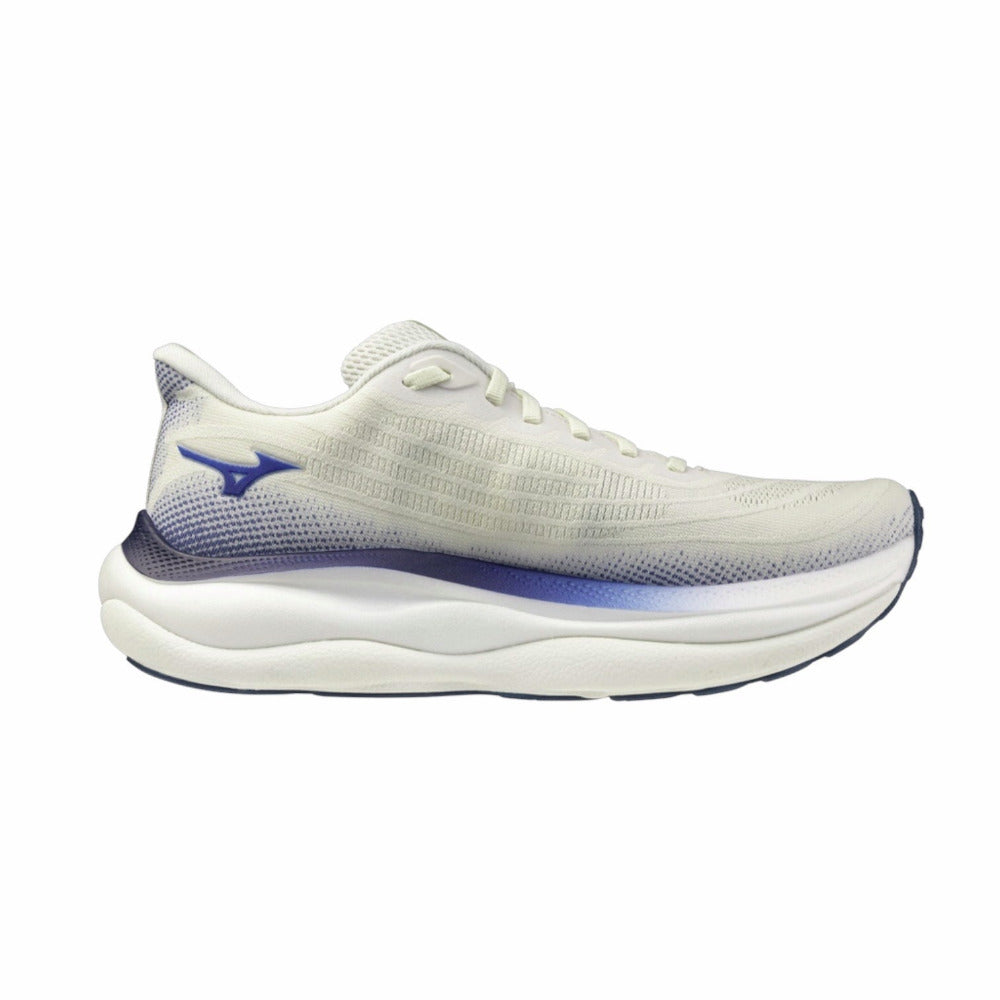 Mizuno Scarpa Running Uomo Wave Sky 9 J1GC250251 Bianco Blu Giallo