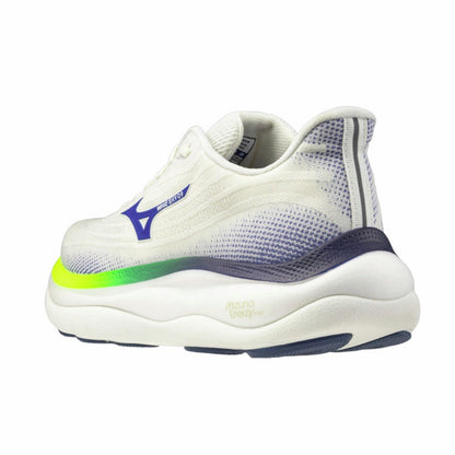 Mizuno Scarpa Running Uomo Wave Sky 9 J1GC250251 Bianco Blu Giallo