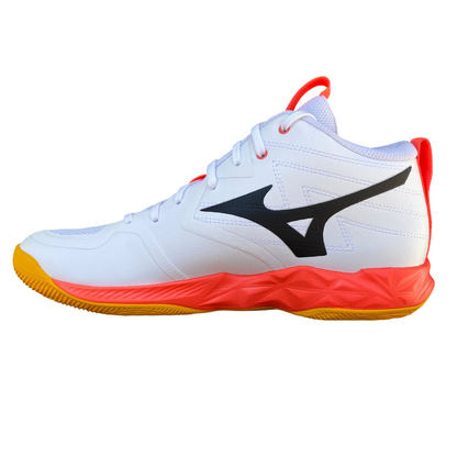 Mizuno Wave Momentum Pro Mid Scarpe Pallavolo Unisex Bianco Corallo - V1GA254501