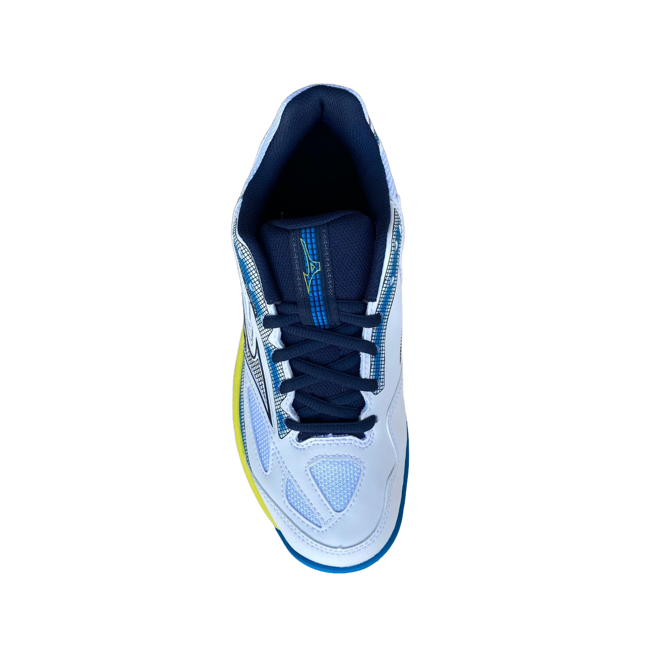 Mizuno Break Shot 4 AC 61GA234015 Scarpe Tennis Uomo Bianco Giallo Azzurro