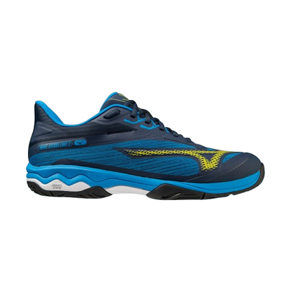 Mizuno Scarpa Tennis Uomo Wave Exceed Light 2 AC 61GA231814 Blu Azzurro Giallo
