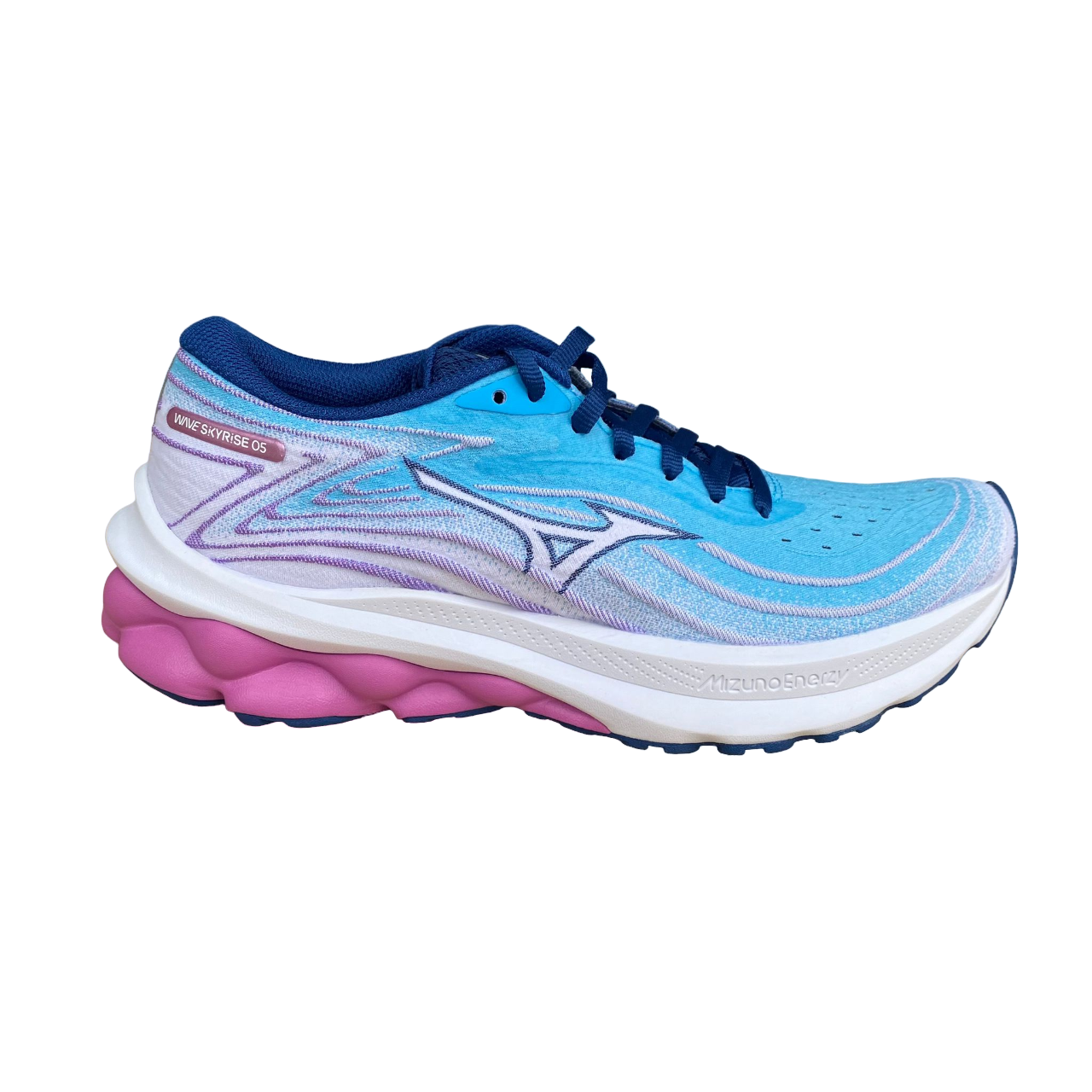 Mizuno Wave Skyrise 5 Scarpe Running Donna J1GD240923 Azzurro Blu Giacinto