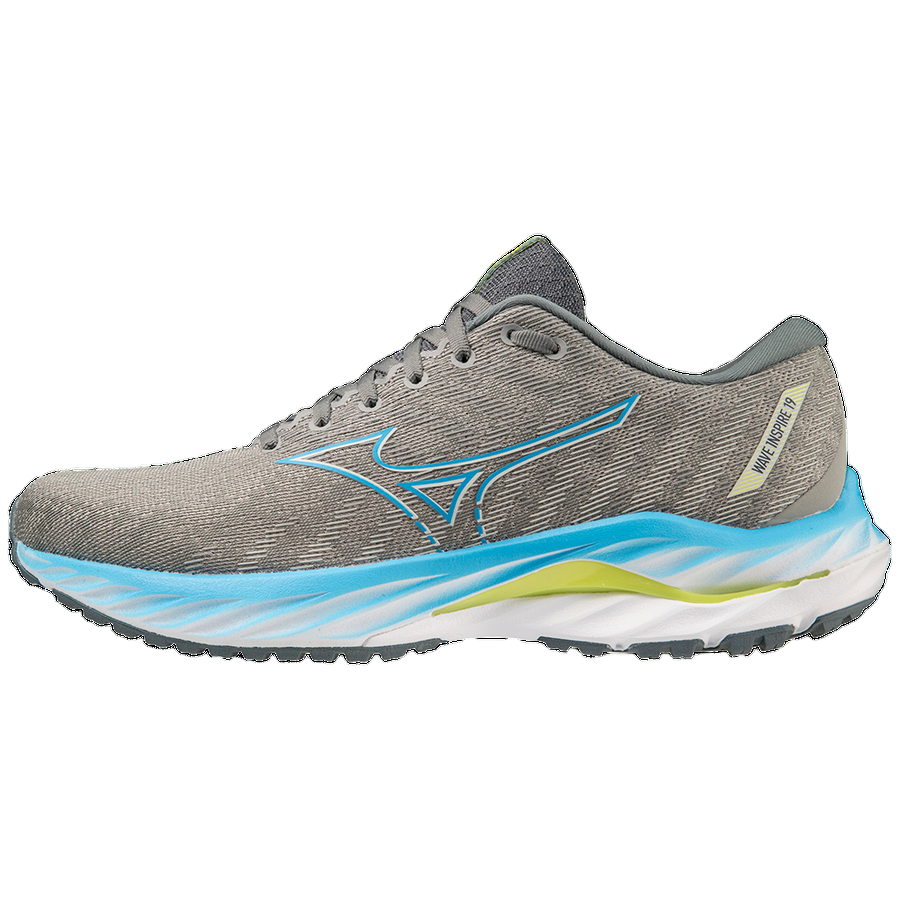 Mizuno Wave Inspire 19 J1GC234451 Grigio Azzurro Scarpa Running Uomo Antipronazione