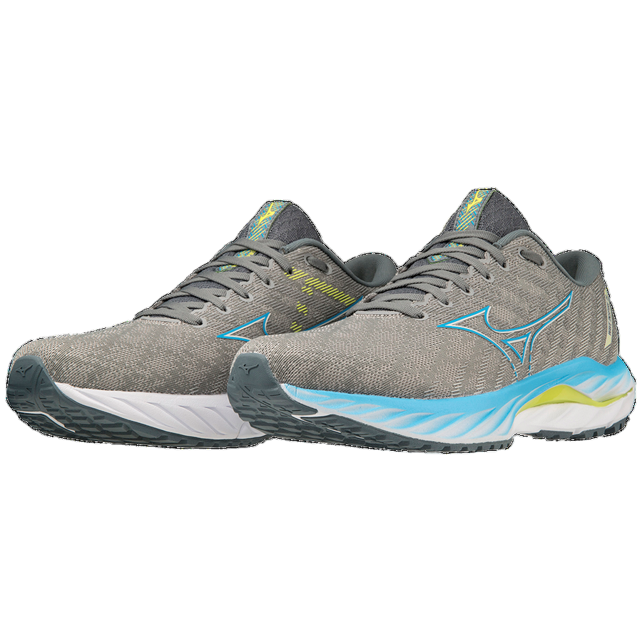 Mizuno Wave Inspire 19 J1GC234451 Grigio Azzurro Scarpa Running Uomo Antipronazione