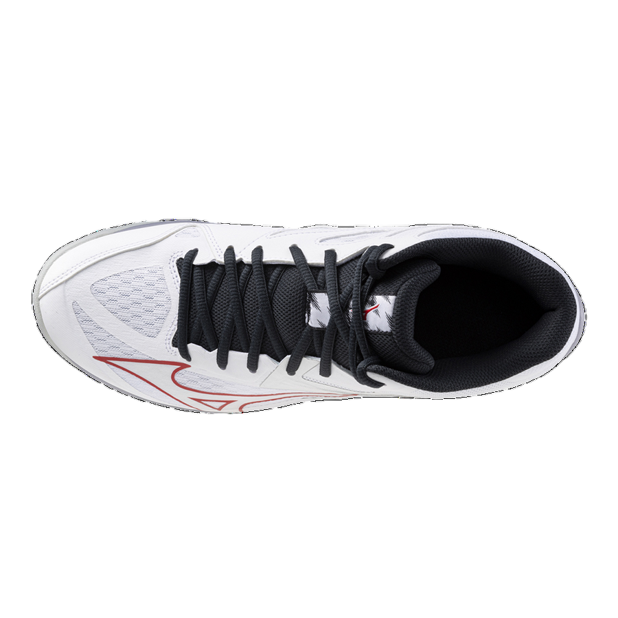 Mizuno scarpa da pallavolo da uomo Thunder Blade Z Mid V1GA237596 bianco-rosso