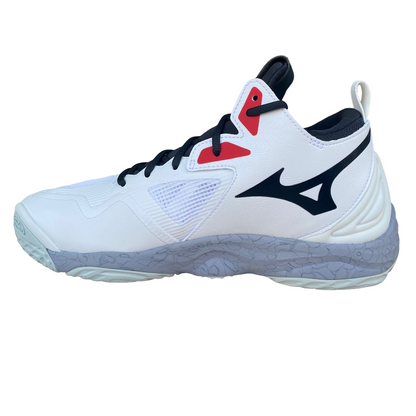 Mizuno scarpa da pallavolo da uomo Wave Momentum 3 Mid V1GA231796 bianco-salsa-nero