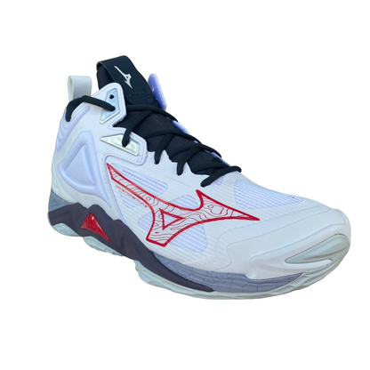 Mizuno scarpa da pallavolo da uomo Wave Momentum 3 Mid V1GA231796 bianco-salsa-nero