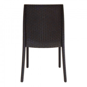 Sedia Virginia - Seduta in Wicker con Struttura in Plastica Stampata