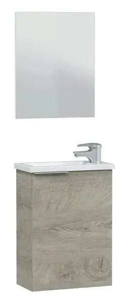 Compact Oak Bathroom Cabinet 40X22X58H