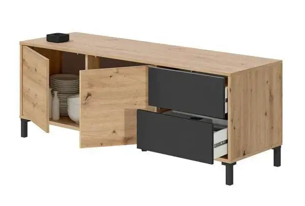 TV-Lowboard 2 Türen + 2 Schubladen 130X41X47H Ra
