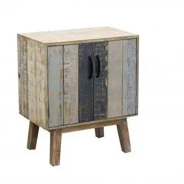 Mobile Terence: Legno Bianco e Naturale, cm 99x39x82