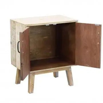 Mobile Terence: Legno Bianco e Naturale, cm 99x39x82