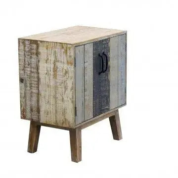 Mobile Terence: Legno Bianco e Naturale, cm 99x39x82