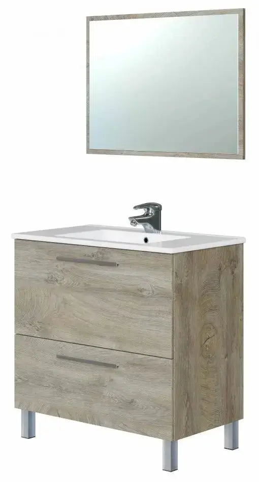 Badezimmermöbel Alaska Eiche 80x45x80 cm