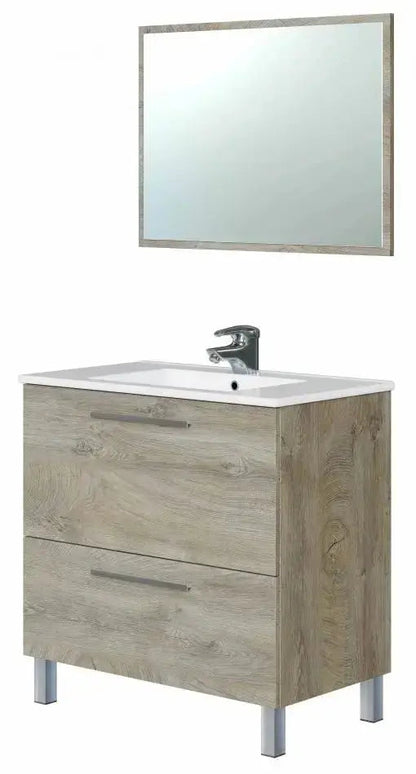 Badezimmermöbel Alaska Eiche 80x45x80 cm