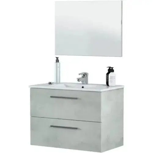 Mobile Bagno Sospeso Aruba 80x57x45 cm in Cemento: Design Moderno e Resistenza
