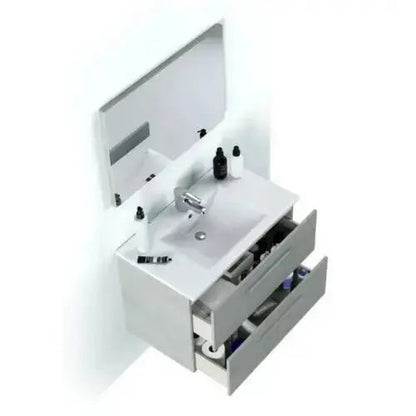Mobile Bagno Sospeso Aruba 80x57x45 cm in Cemento: Design Moderno e Resistenza