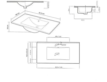 Mobile bagno con sportello 80x45x80h bianco