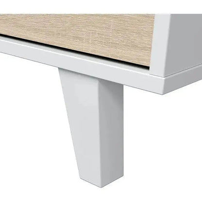 Sideboard 3 Türen 154x41x75h Hochglanz Weiß Canadian