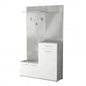Emerald Entrance Furniture Light Cement and White, 115x35x197 cm