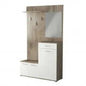 Hallway Furniture Emerald Light Oak and White, 115x35x197 cm