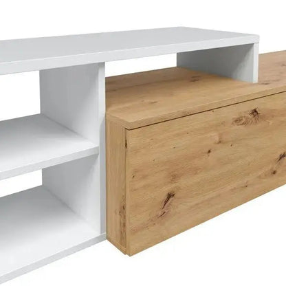 Mobile soggiorno TV 220CM rovere nodi-bianco