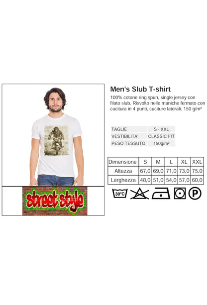 T-shirt Urban Slub The Legend Grey Uomo - Cotone 100%