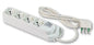 Universal power strip 4-way 1.5m cable