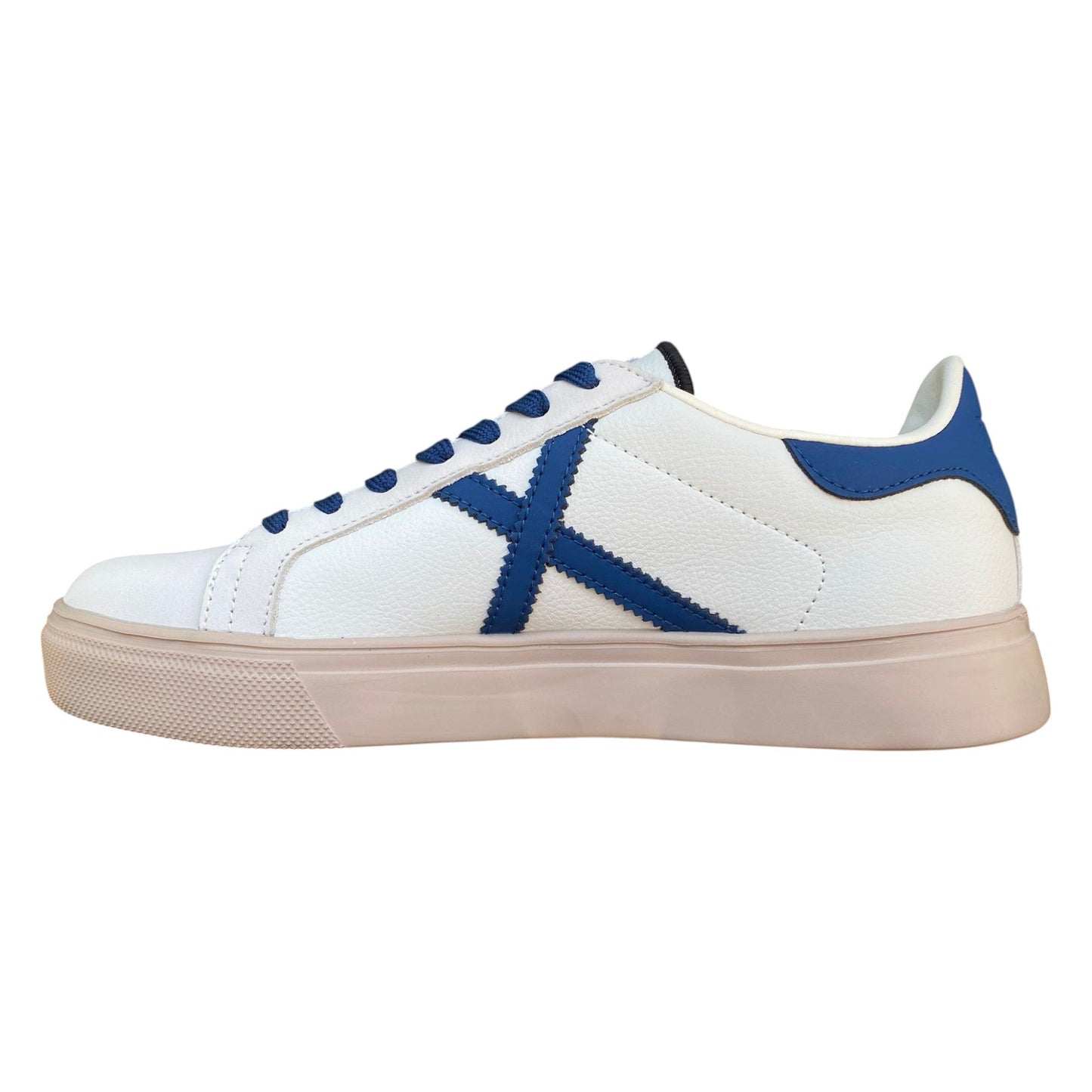 Munich Rete 111 8080111 - Sneakers Uomo Retrò Tennis Bianco Blu